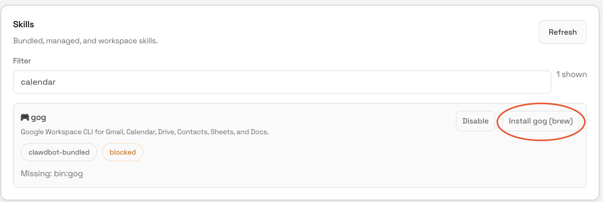 Install a skilll on OpenClaw